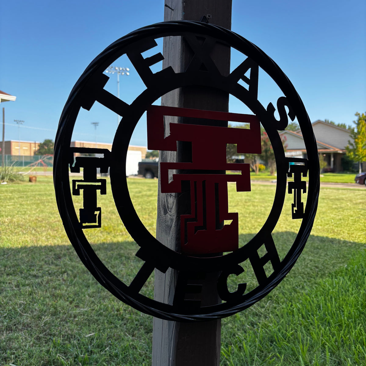 TEXAS TECH CUSTOM METAL VINTAGE CRAFT SIGN WESTERN HOME DECOR HANDMADE 12",18",24",32",36"