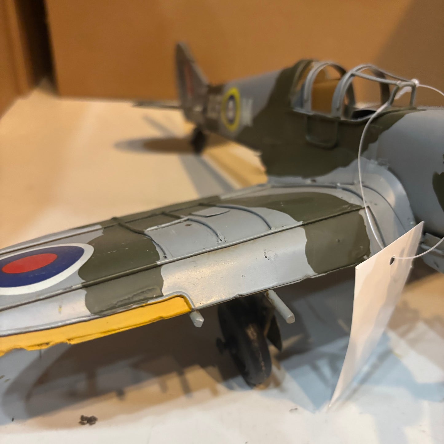 SPITFIRE METAL AIRPLAINE WW WESTERN HOME DECOR HANDMADE #RA0234