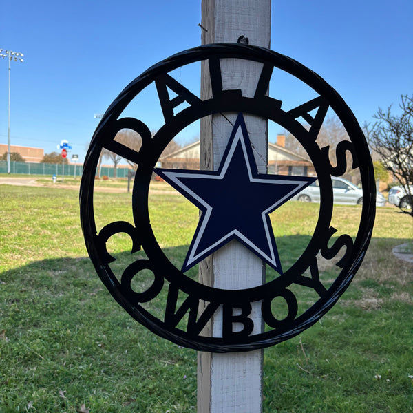 18",24",36" DALLAS COWBOYS METAL WALL ART WESTERN HOME DECOR VINTAGE RUSTIC BRONZE NEW #EH12316