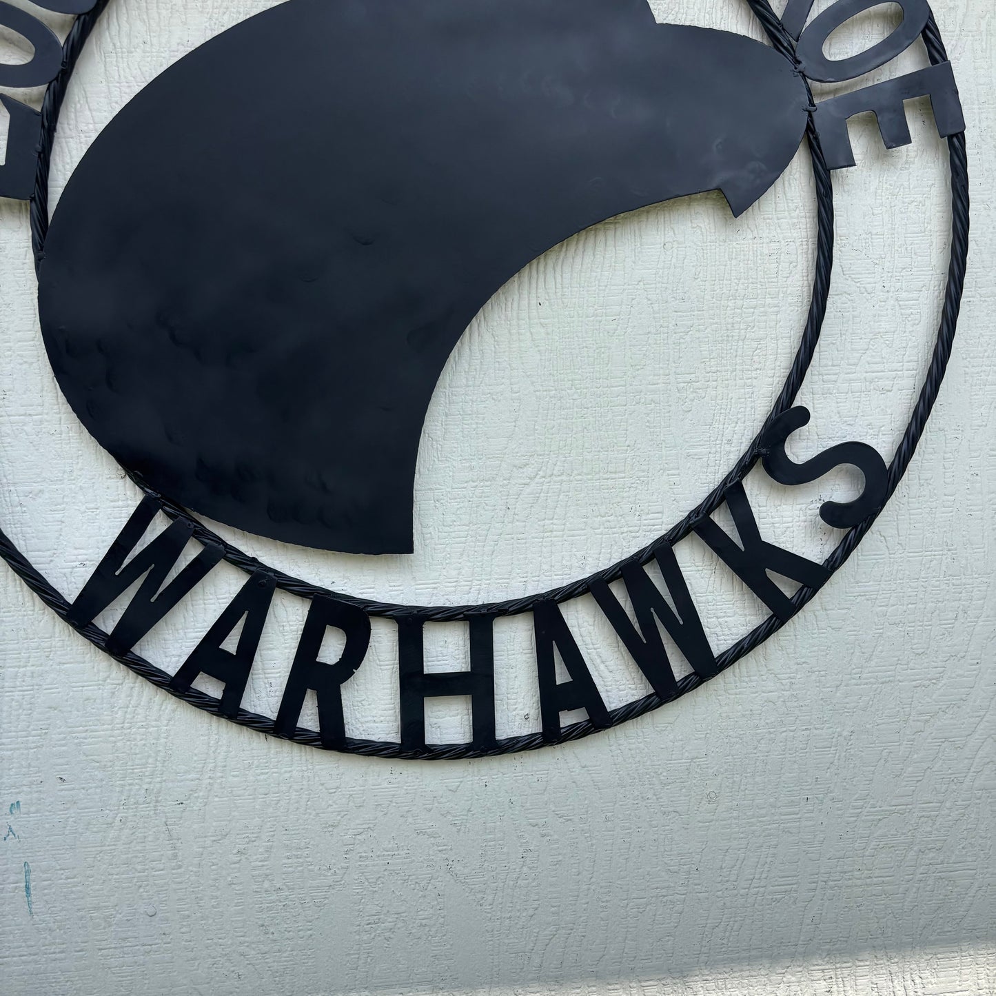 LOUISIANA MONROE WARHAWKS CUSTOM BLACK METAL VINTAGE CRAFT TEAM SIGN HANDMADE 18",24",32"