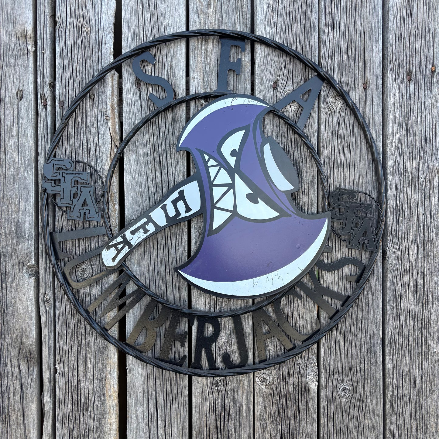 SFA LUMBERJACKS CUSTOM METAL VINTAGE CRAFT SIGN WALL ART TEAM SIGN HANDMADE