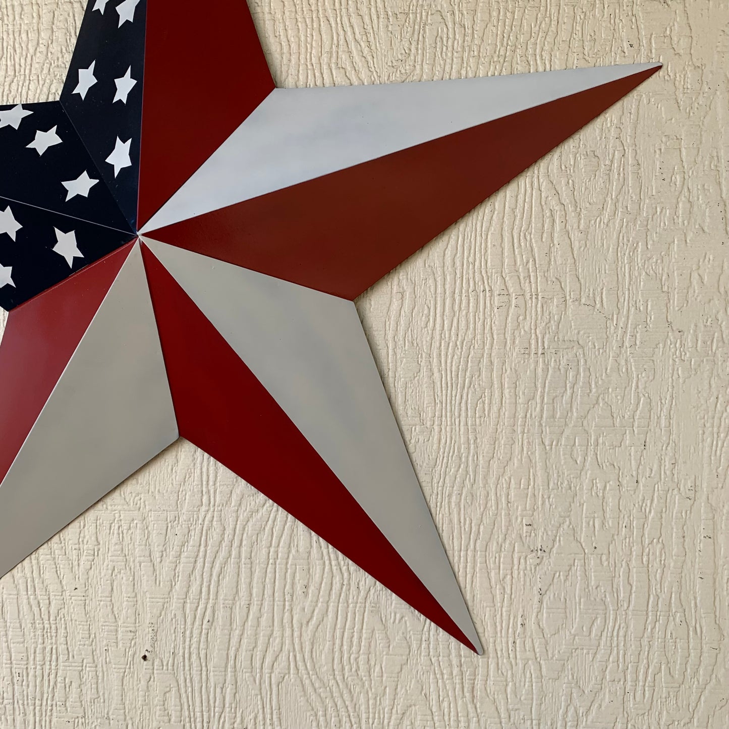 USA FLAG STAR STYLE# 5 RED WHITE & BLUE AMERICANA METAL BARN STAR WALL ART HANDMADE TO ORDER NEW #EH13380