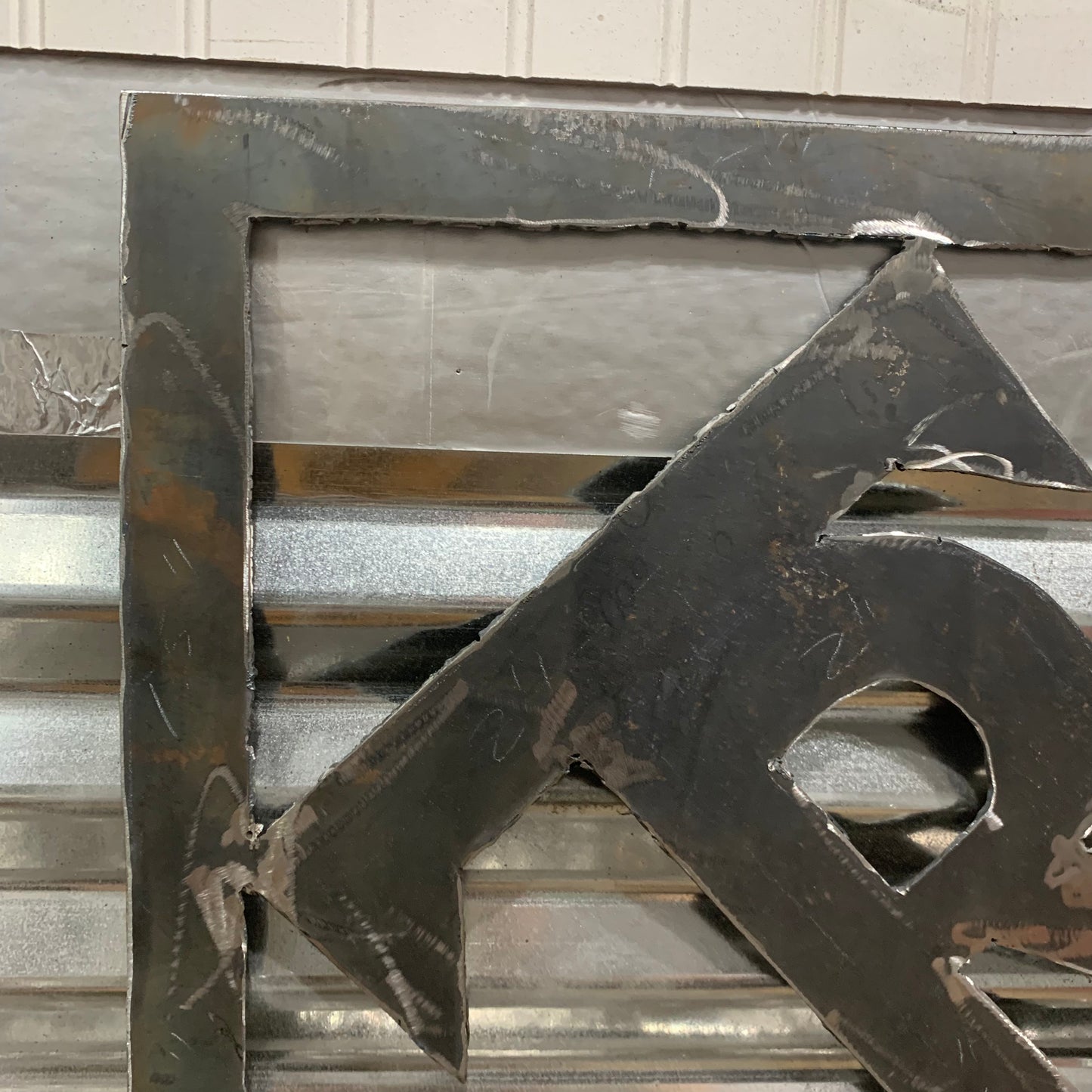 CUSTOM NAME TR STYLE SIGN RAW METAL WESTERN HOME DECOR HANDMADE 18" x 18"