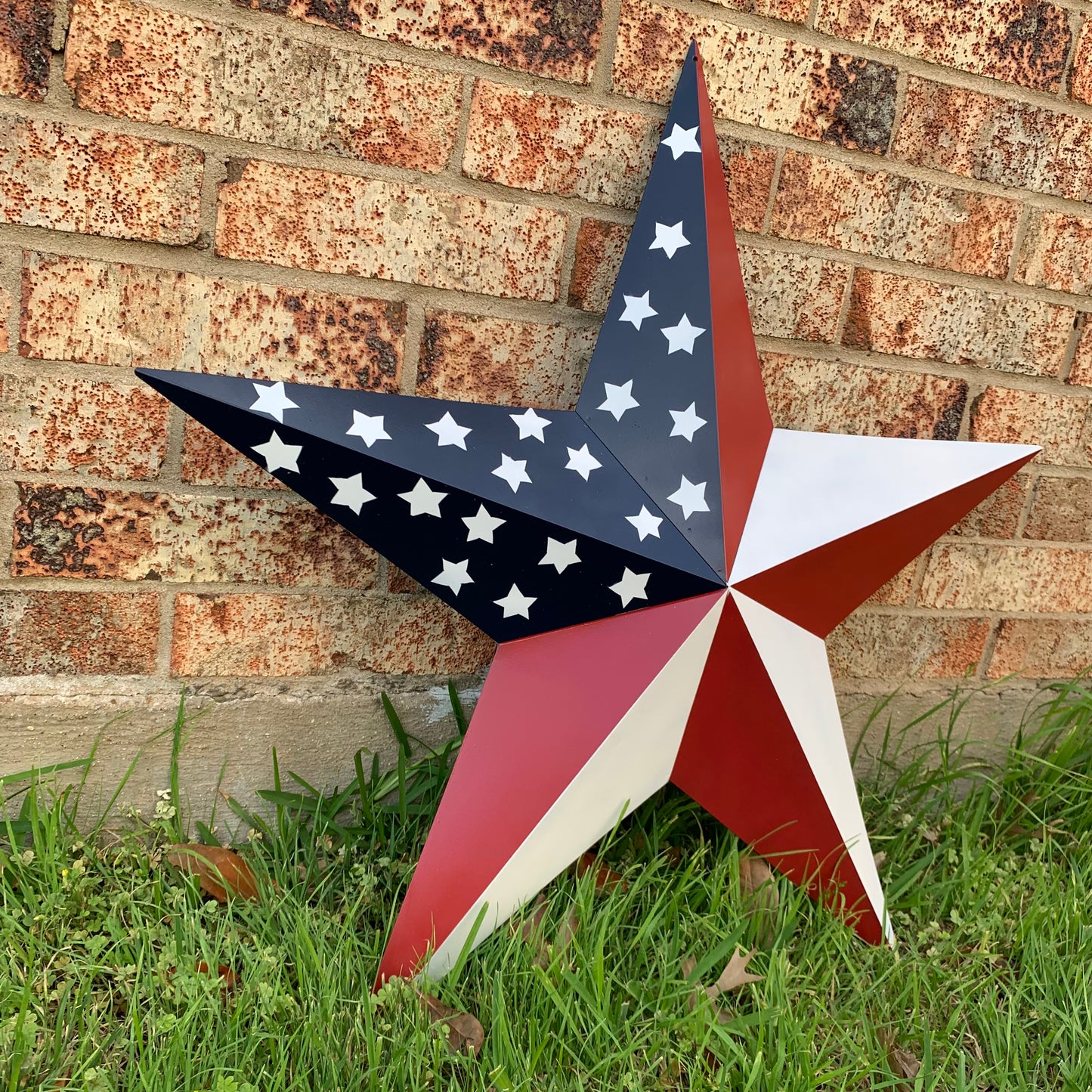 USA FLAG STAR STYLE# 5 RED WHITE & BLUE AMERICANA METAL BARN STAR WALL ART HANDMADE TO ORDER NEW #EH13380