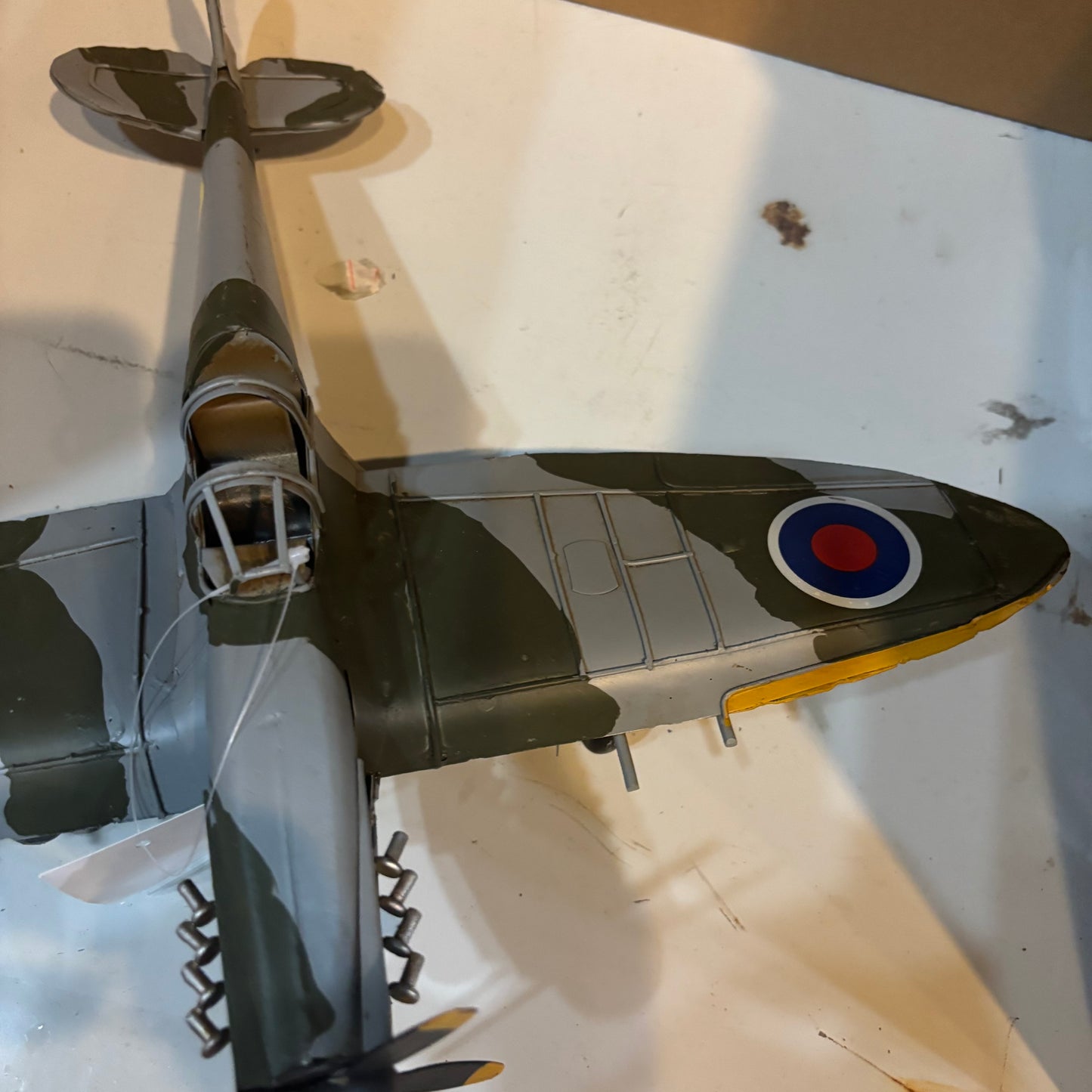 SPITFIRE METAL AIRPLAINE WW WESTERN HOME DECOR HANDMADE #RA0234