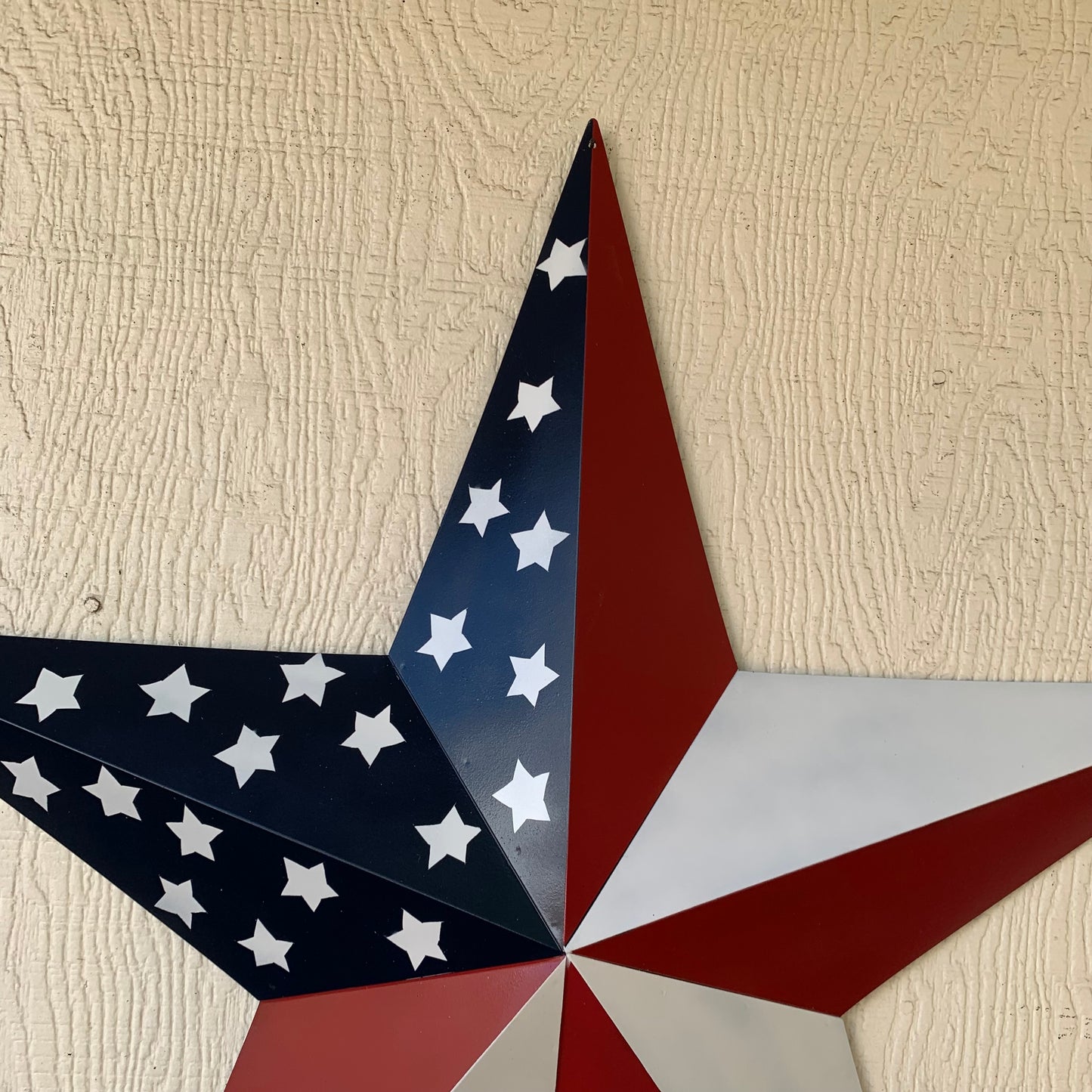 USA FLAG STAR STYLE# 5 RED WHITE & BLUE AMERICANA METAL BARN STAR WALL ART HANDMADE TO ORDER NEW #EH13380