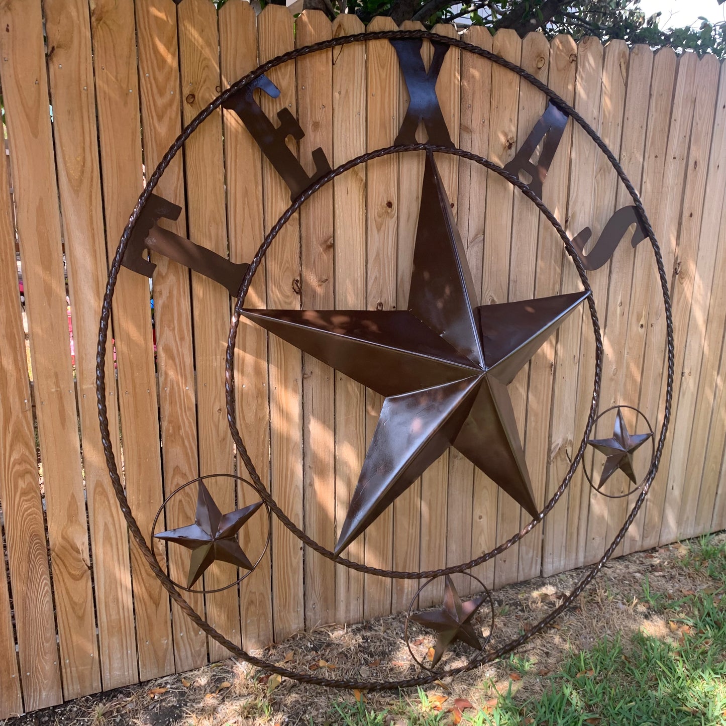 6 FOOT TEXAS LONE STAR GIANT LARGE OVERSIZE BARN STAR METAL RUSTIC BRONZE COPPER WALL ART WESTERN HOME DECOR HANDMADE NEW EH10523