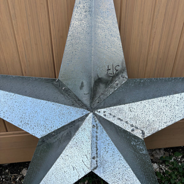 UNFINISHED GALVANIZED BARN STAR 3" TO 120" METAL WALL ART WESTERN HOME  DECOR HANDMADE #EH10418