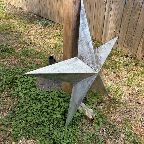 UNFINISHED GALVANIZED BARN STAR 3" TO 120" METAL WALL ART WESTERN HOME  DECOR HANDMADE #EH10418