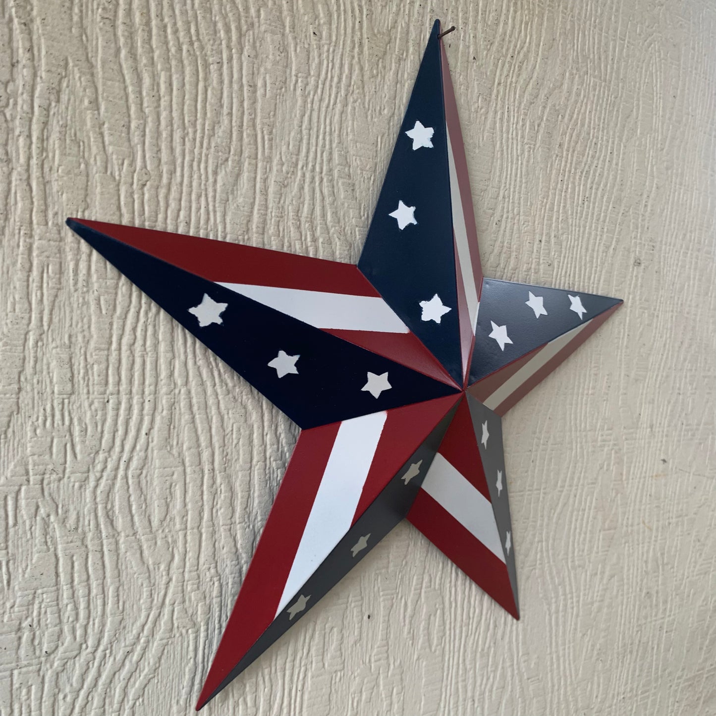 USA BARN STAR AMERICAN FLAG STAR RED WHITE & BLUE METAL STAR HANDMADE NEW 12",24",30" #EH11753