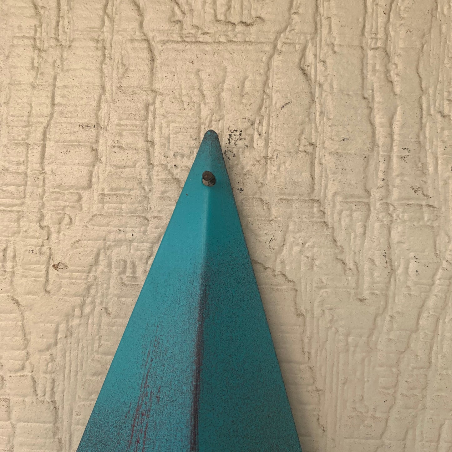 #EH10540 TURQUOISE DISTRESSED TWO TONE BARN STAR METAL ART WESTERN HOME DECOR HANDMADE NEW