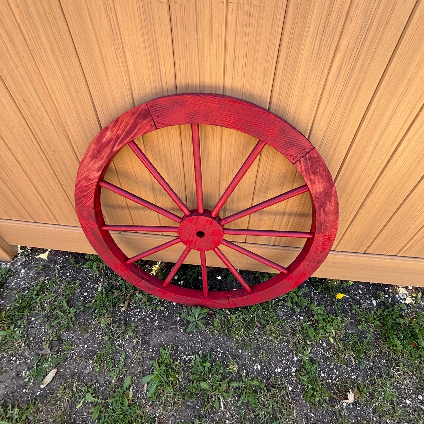 RED WAGON WHEEL BARN WOOD WESTERN HOME DECOR RUSTIC NEW 16",24",30",36",40"
