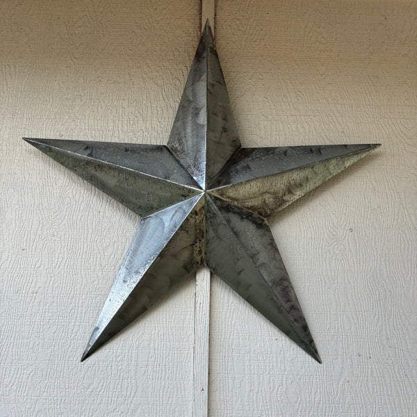 UNFINISHED GALVANIZED BARN STAR 3" TO 120" METAL WALL ART WESTERN HOME  DECOR HANDMADE #EH10418