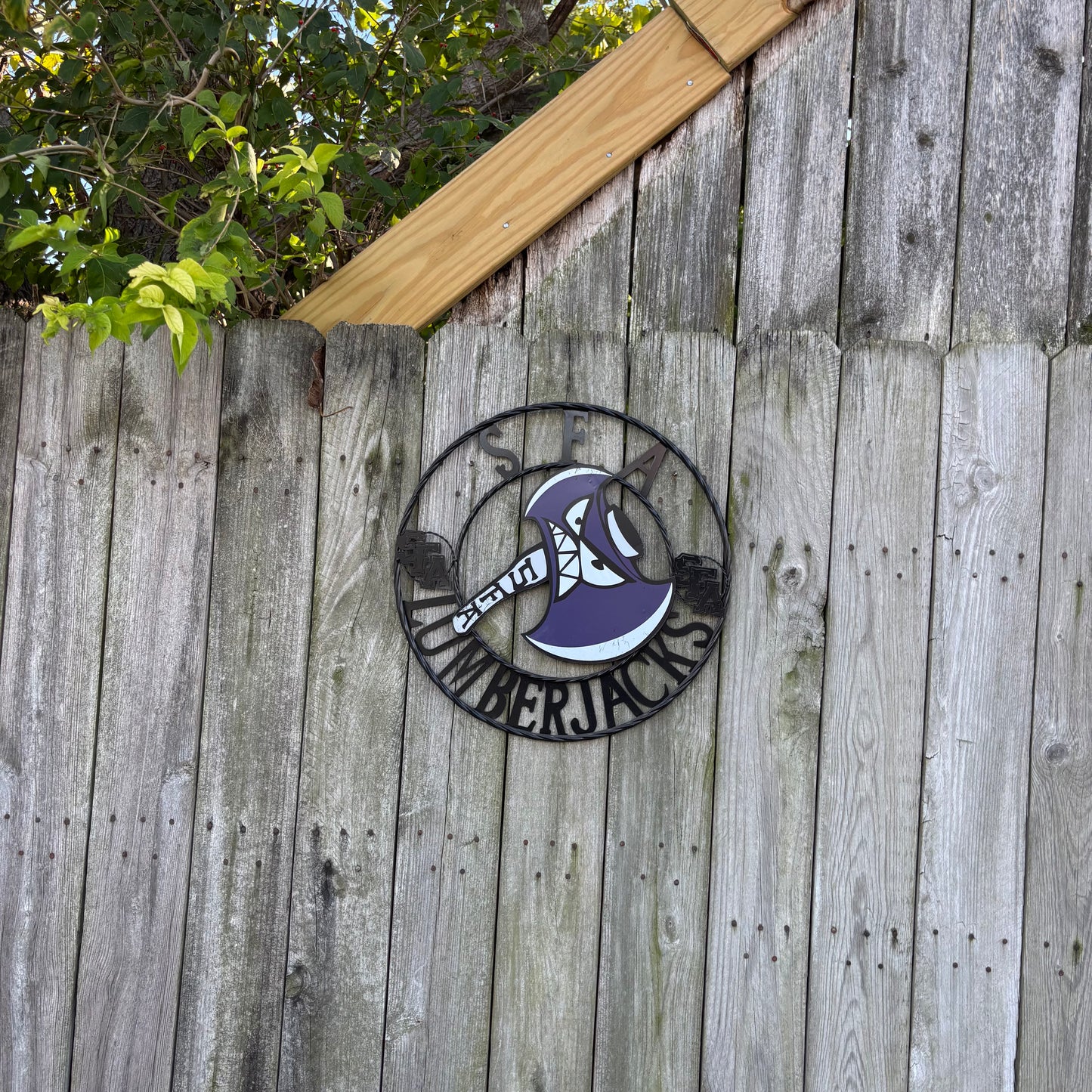 SFA LUMBERJACKS CUSTOM METAL VINTAGE CRAFT SIGN WALL ART TEAM SIGN HANDMADE