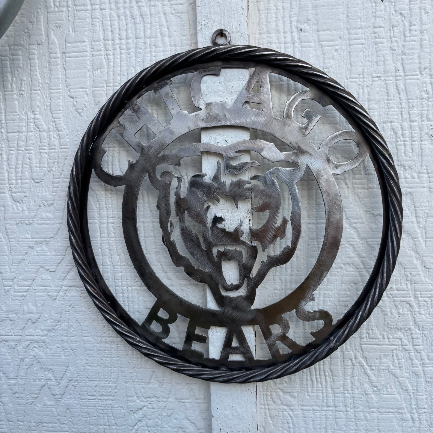 CHICAGO BEARS CUSTOM RAW METAL VINTAGE CRAFT SIGN TEAM HANDMADE STYLE# 3