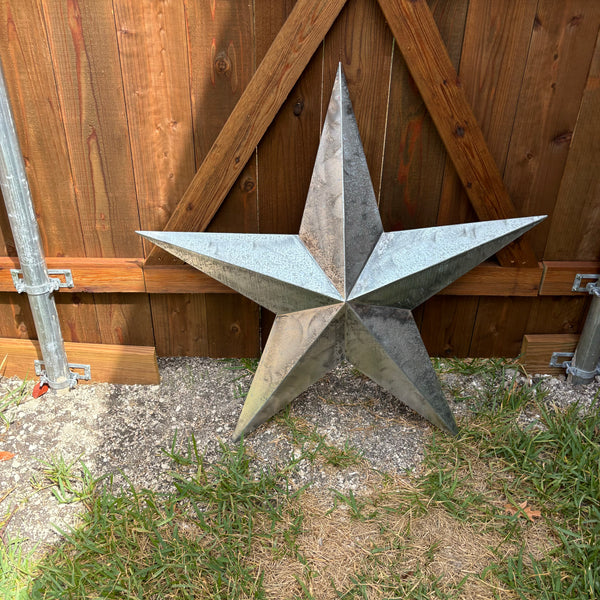 UNFINISHED GALVANIZED BARN STAR 3" TO 120" METAL WALL ART WESTERN HOME  DECOR HANDMADE #EH10418