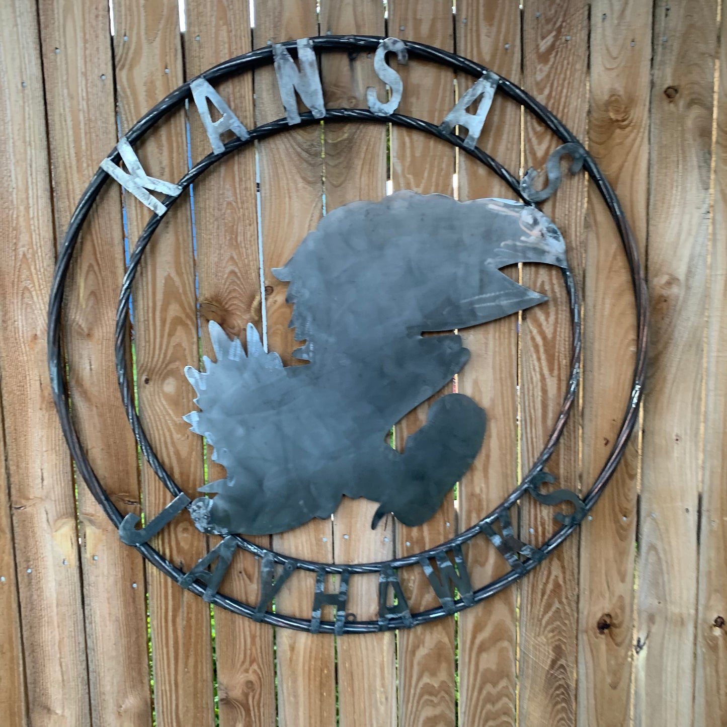 KANSAS JAYHAWKS RAW CUSTOM METAL VINTAGE CRAFT SIGN UNPAINTED TEAM HANDMADE