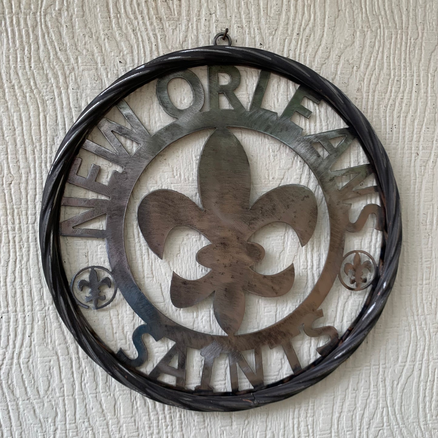 NEW ORLEANS SAINTS CUSTOM RAW METAL CRAFT SIGN WALL ART WESTERN HOME DECOR LASERCUT ART HANDMADE 12",18",24