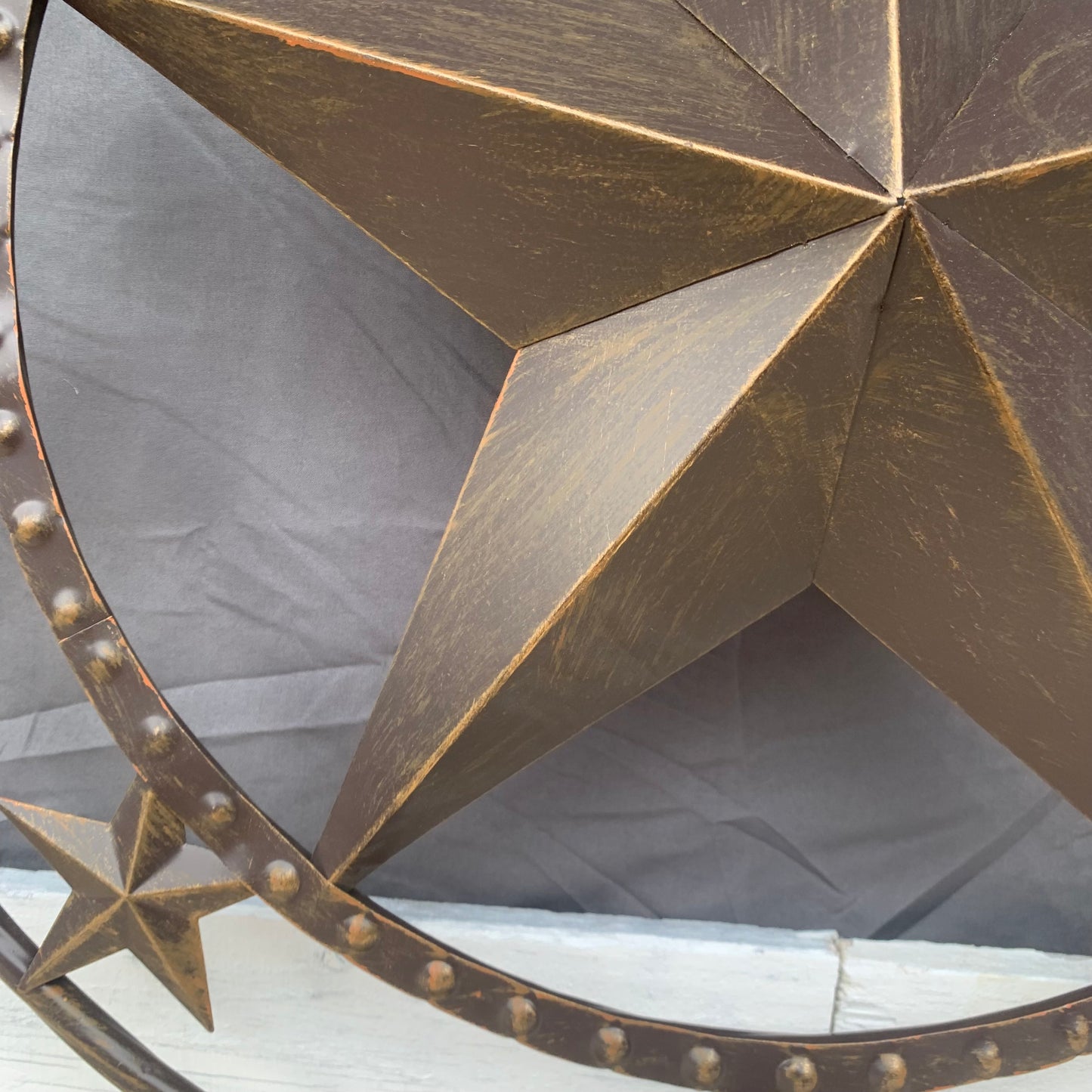 24" MULTI STAR BEADED COLIBROX BARN STAR METAL LONESTAR WESTERN HOME DECOR HANDMADE RUSTIC DARK BRONZE NEW