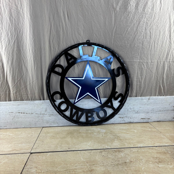 18",24",36" DALLAS COWBOYS METAL WALL ART WESTERN HOME DECOR VINTAGE RUSTIC BRONZE NEW #EH12316