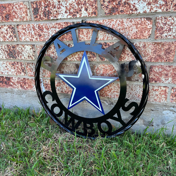 18",24",36" DALLAS COWBOYS METAL WALL ART WESTERN HOME DECOR VINTAGE RUSTIC BRONZE NEW #EH12316