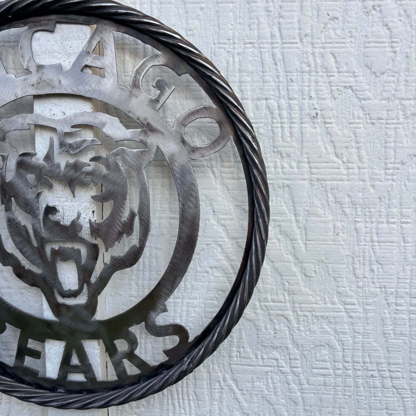 CHICAGO BEARS CUSTOM RAW METAL VINTAGE CRAFT SIGN TEAM HANDMADE STYLE# 3
