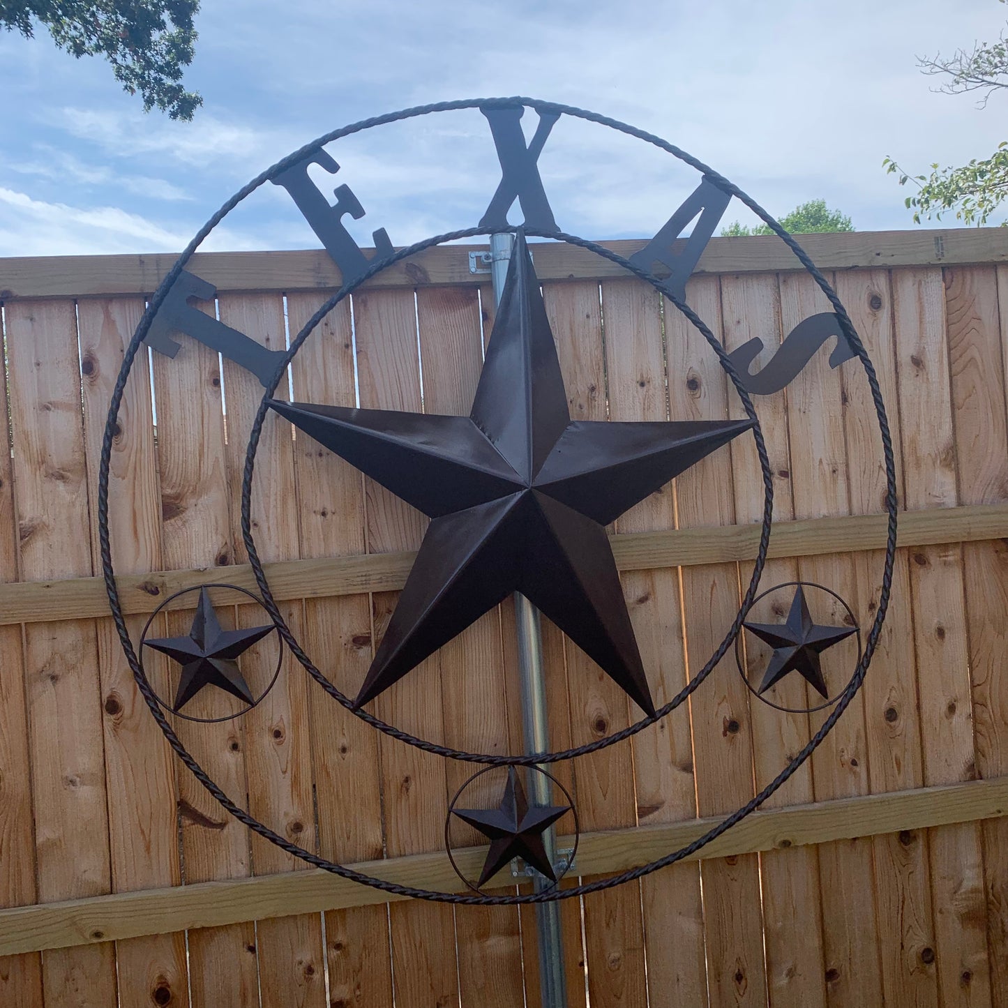 6 FOOT TEXAS LONE STAR GIANT LARGE OVERSIZE BARN STAR METAL RUSTIC BRONZE COPPER WALL ART WESTERN HOME DECOR HANDMADE NEW EH10523