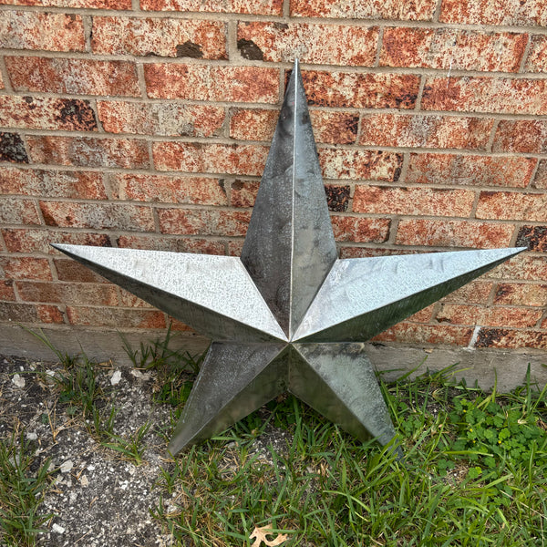 UNFINISHED GALVANIZED BARN STAR 3" TO 120" METAL WALL ART WESTERN HOME  DECOR HANDMADE #EH10418