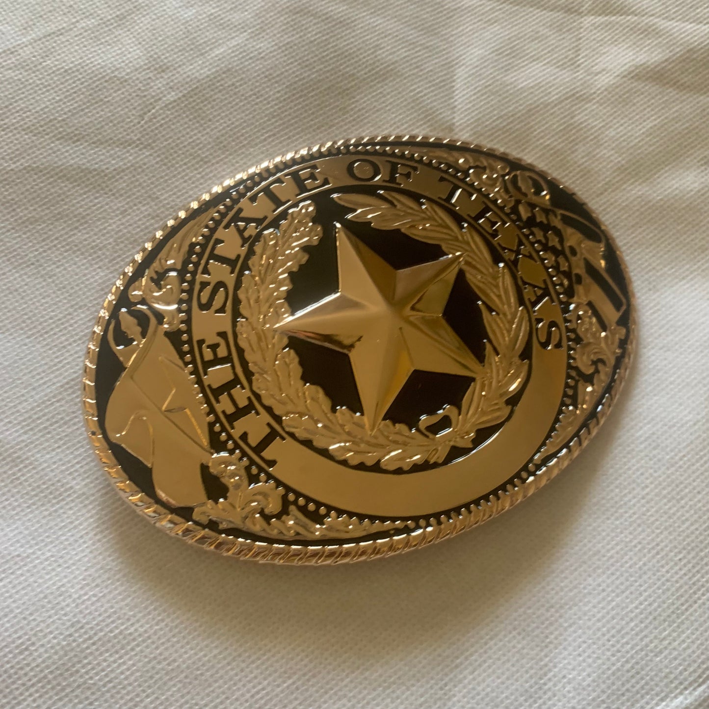 LONESTAR STATE ROSE GOLD STAR BELT BUCKLE LARGE WESTERN BUCKLE FASHION ART NEW #EH12264