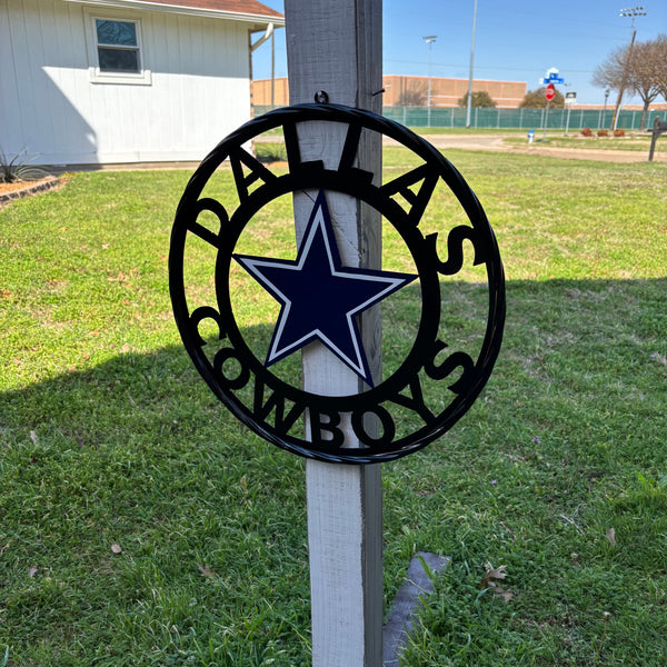 18",24",36" DALLAS COWBOYS METAL WALL ART WESTERN HOME DECOR VINTAGE RUSTIC BRONZE NEW #EH12316