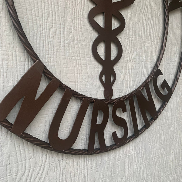 CHAMBERLAIN NURSING STYLE CUSTOM NAME SIGN MEDICAL LOGO HANDMADE