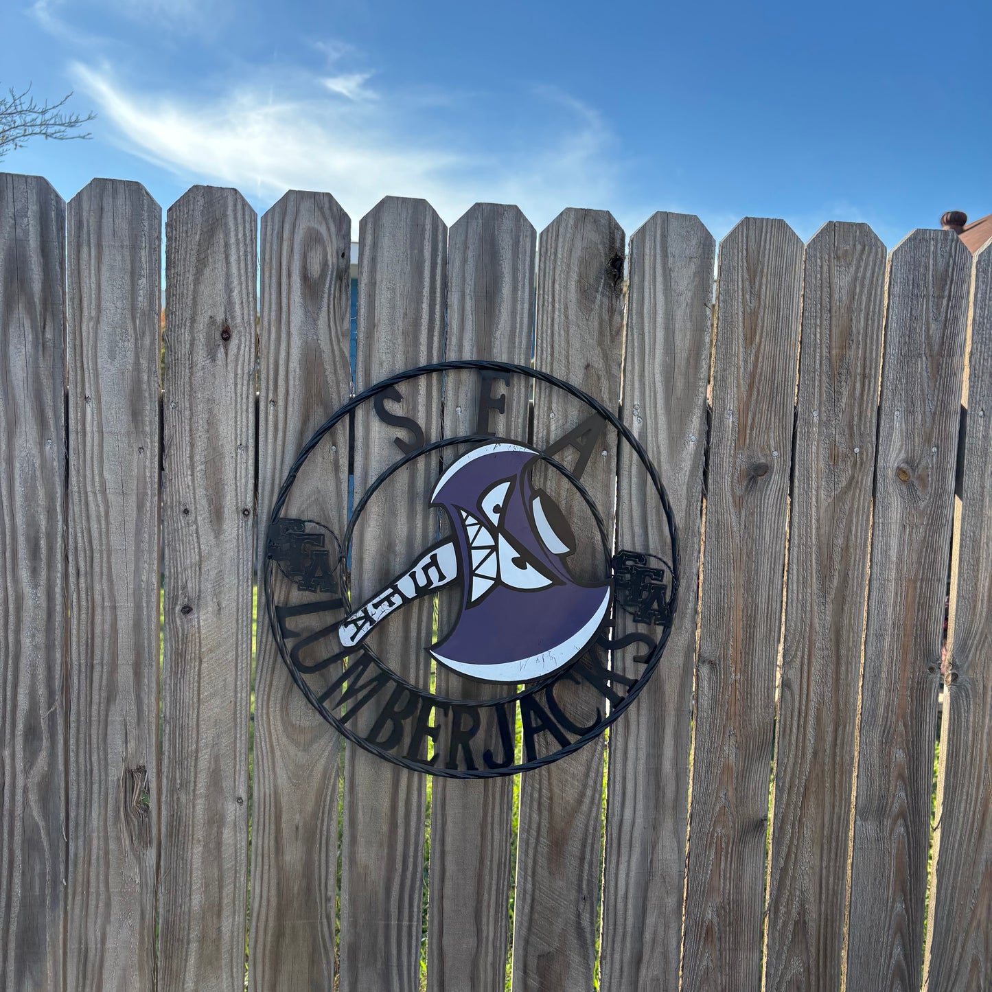 SFA LUMBERJACKS CUSTOM METAL VINTAGE CRAFT SIGN WALL ART TEAM SIGN HANDMADE