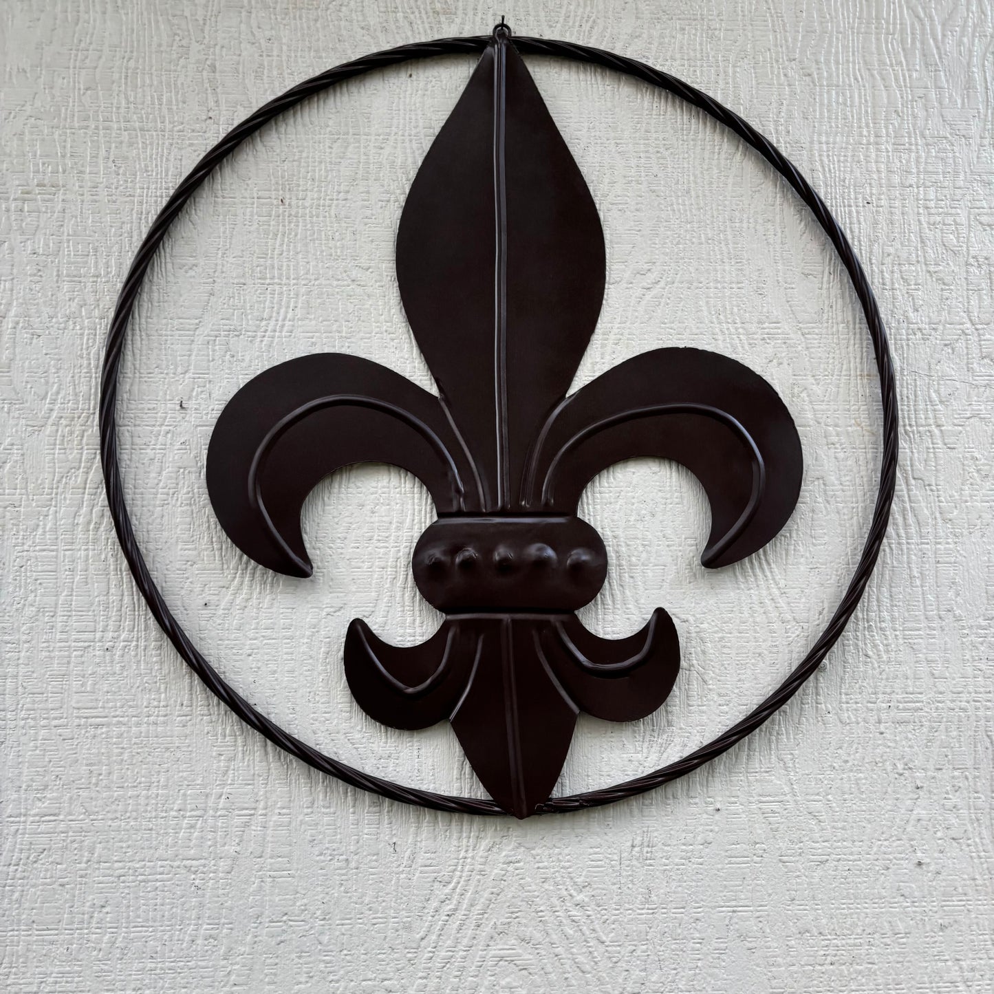 FLEUR DE LIS BRONZE METAL WALL ART SIGN WESTERN HOME DECOR HANDMADE NEW 12",18",24",32"
