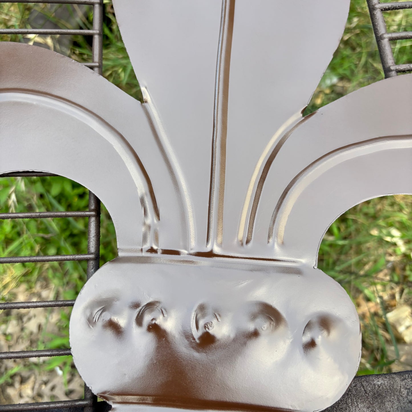 FLEUR DE LIS BROWN METAL WALL ART SIGN WESTERN HOME DECOR HANDMADE NEW 12",18",24",32"