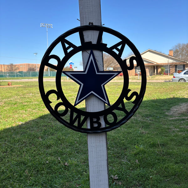 18",24",36" DALLAS COWBOYS METAL WALL ART WESTERN HOME DECOR VINTAGE RUSTIC BRONZE NEW #EH12316