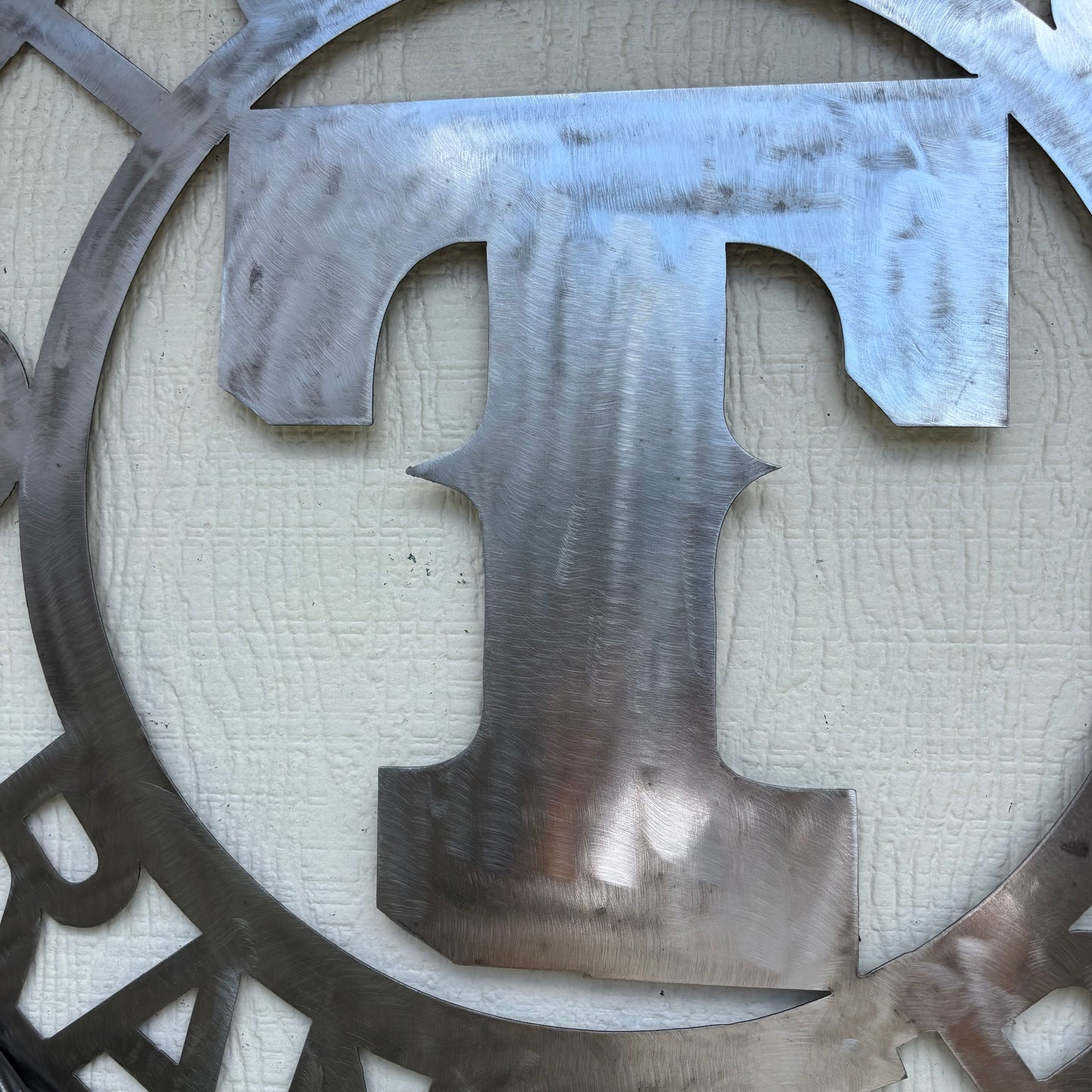 TEXAS RANGERS CUSTOM RAW METAL VINTAGE CRAFT TEAM SIGN TWISTED ROPE RING HANDMADE