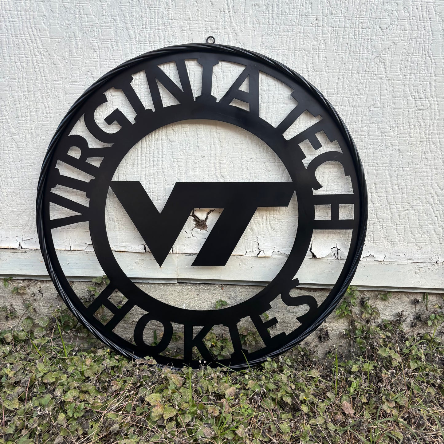 VIRGINIA TECH CUSTOM BLACK METAL VINTAGE CRAFT SIGN TEAM HANDMADE TO ORDER