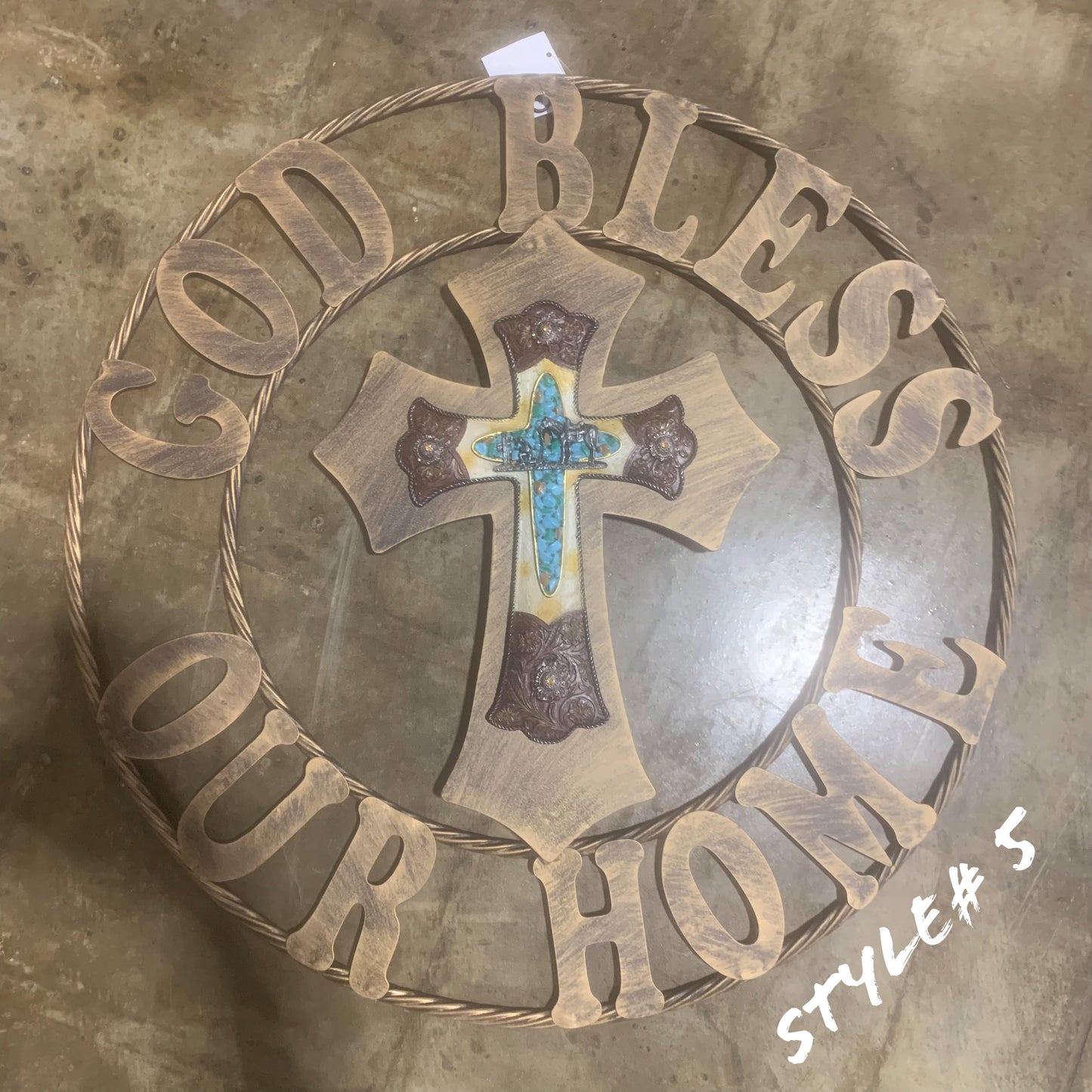 CUSTOM CROSS WALL ART WESTERN HOME DECOR HANDMADE NEW
