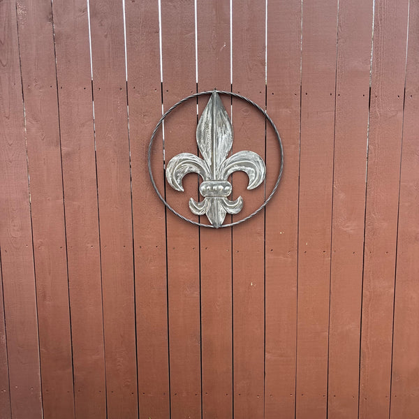 FLEUR DE LIS  CUSTOM RAW METAL METAL UNPAINTED WALL ART SIGN WESTERN HOME DECOR HANDMADE NEW 12",18",24",32"