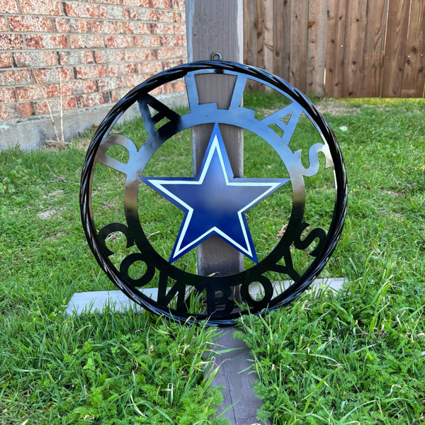 18",24",36" DALLAS COWBOYS METAL WALL ART WESTERN HOME DECOR VINTAGE RUSTIC BRONZE NEW #EH12316
