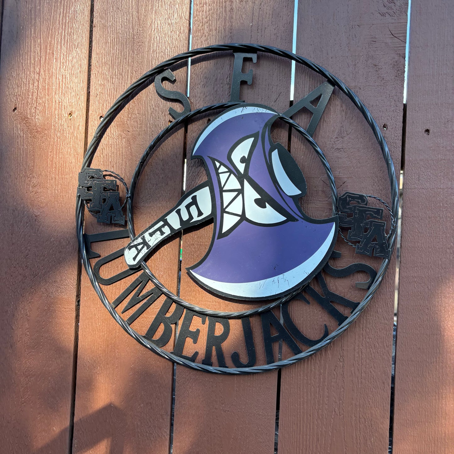 SFA LUMBERJACKS CUSTOM METAL VINTAGE CRAFT SIGN WALL ART TEAM SIGN HANDMADE