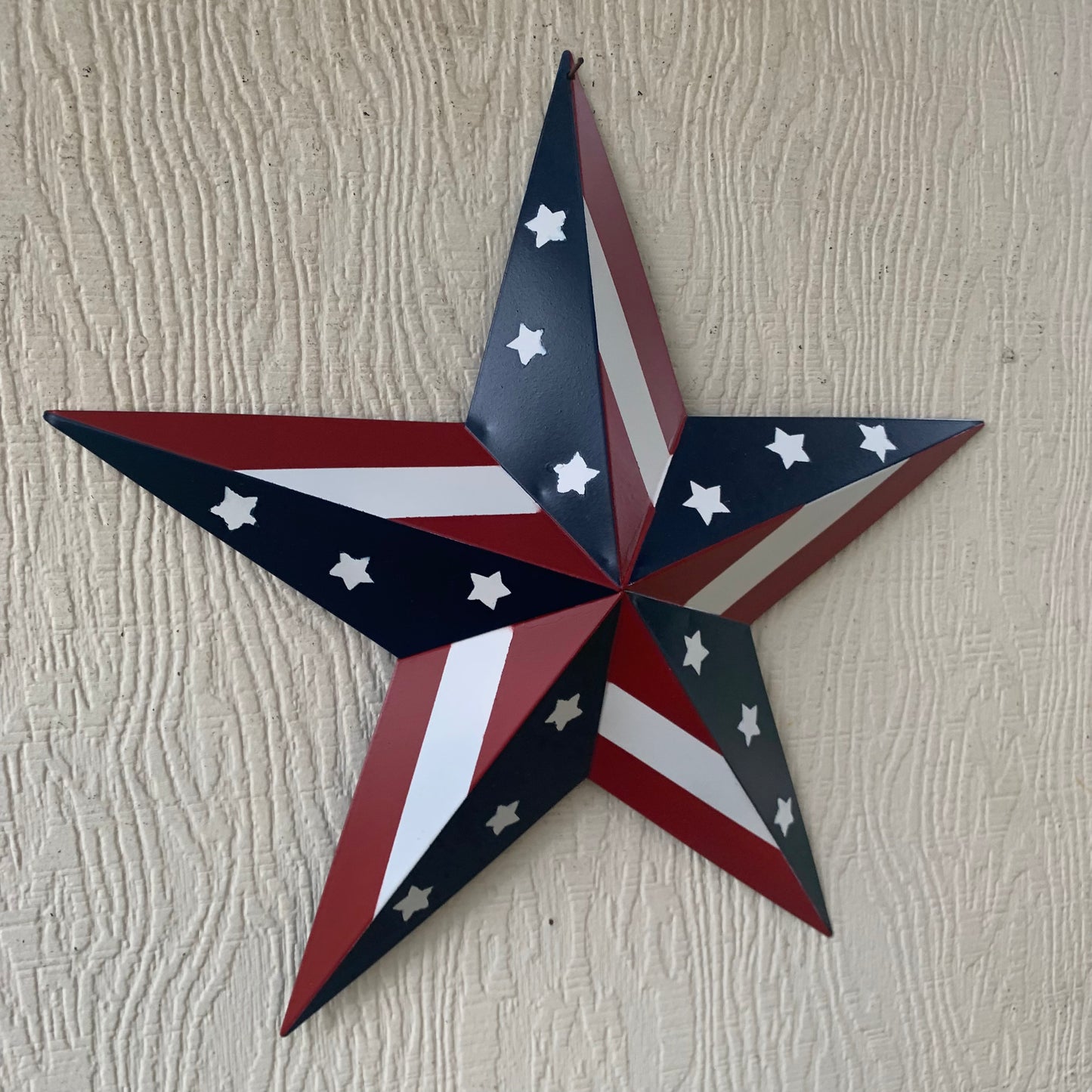 USA BARN STAR AMERICAN FLAG STAR RED WHITE & BLUE METAL STAR HANDMADE NEW 12",24",30" #EH11753