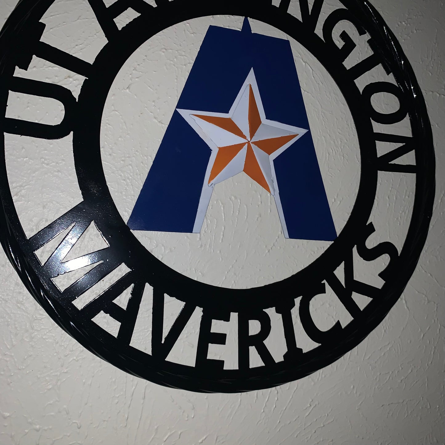 UTA ARLINGTON CUSTOM METAL VINTAGE CRAFT TEAM SIGN WESTERN HOME DECOR HANDMADE