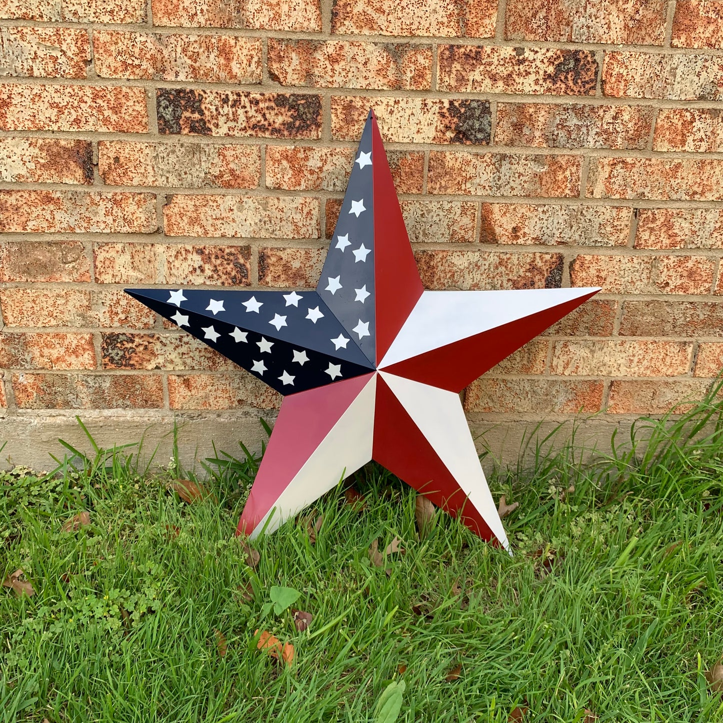 USA FLAG STAR STYLE# 5 RED WHITE & BLUE AMERICANA METAL BARN STAR WALL ART HANDMADE TO ORDER NEW #EH13380