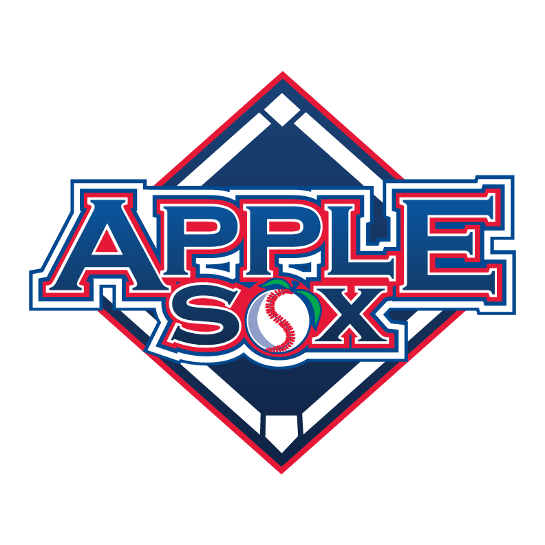 APPLE SOX BASEBALL CUSTOM METAL VINTAGE CRAFT SIGN TEAM NAVY BLUE WHITE RED HANDMADE