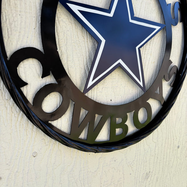 18",24",36" DALLAS COWBOYS METAL WALL ART WESTERN HOME DECOR VINTAGE RUSTIC BRONZE NEW #EH12316