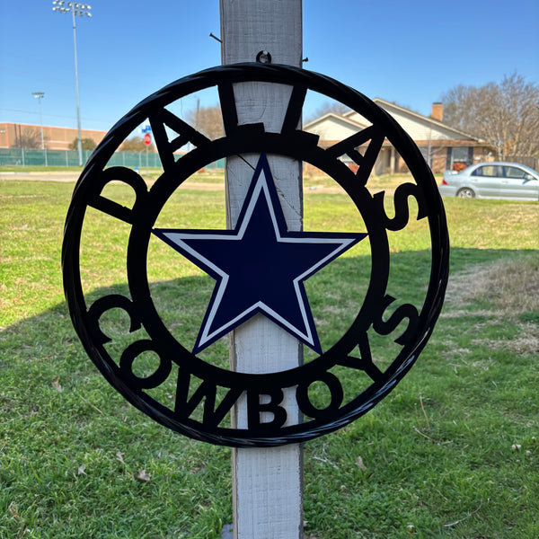 18",24",36" DALLAS COWBOYS METAL WALL ART WESTERN HOME DECOR VINTAGE RUSTIC BRONZE NEW #EH12316