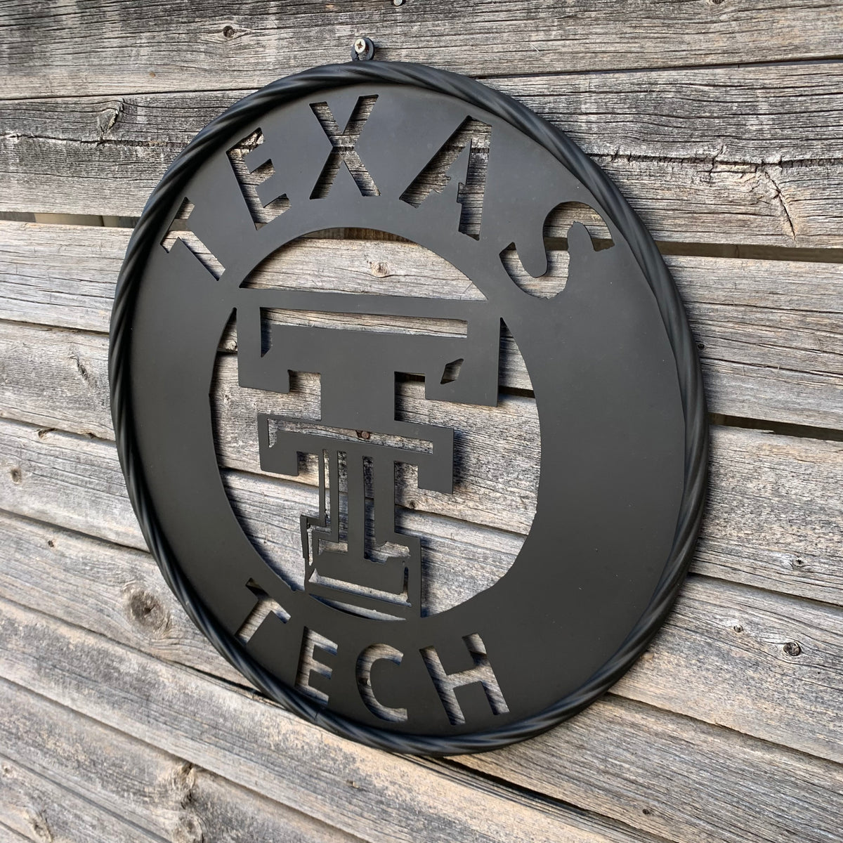 12",18",24",32",36" TEXAS TECH RUSTIC BLACK CUSTOM METAL VINTAGE CRAFT TEAM SIGN HANDMADE TO ORDER