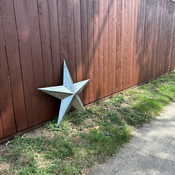 UNFINISHED GALVANIZED BARN STAR 3" TO 120" METAL WALL ART WESTERN HOME  DECOR HANDMADE #EH10418