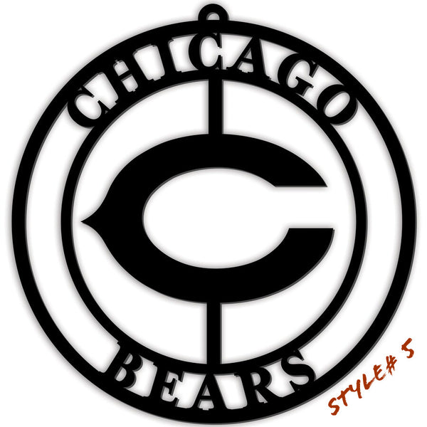 CHICAGO BEARS CUSTOM METAL VINTAGE CRAFT SIGN TEAM HANDMADE STYLE# 5